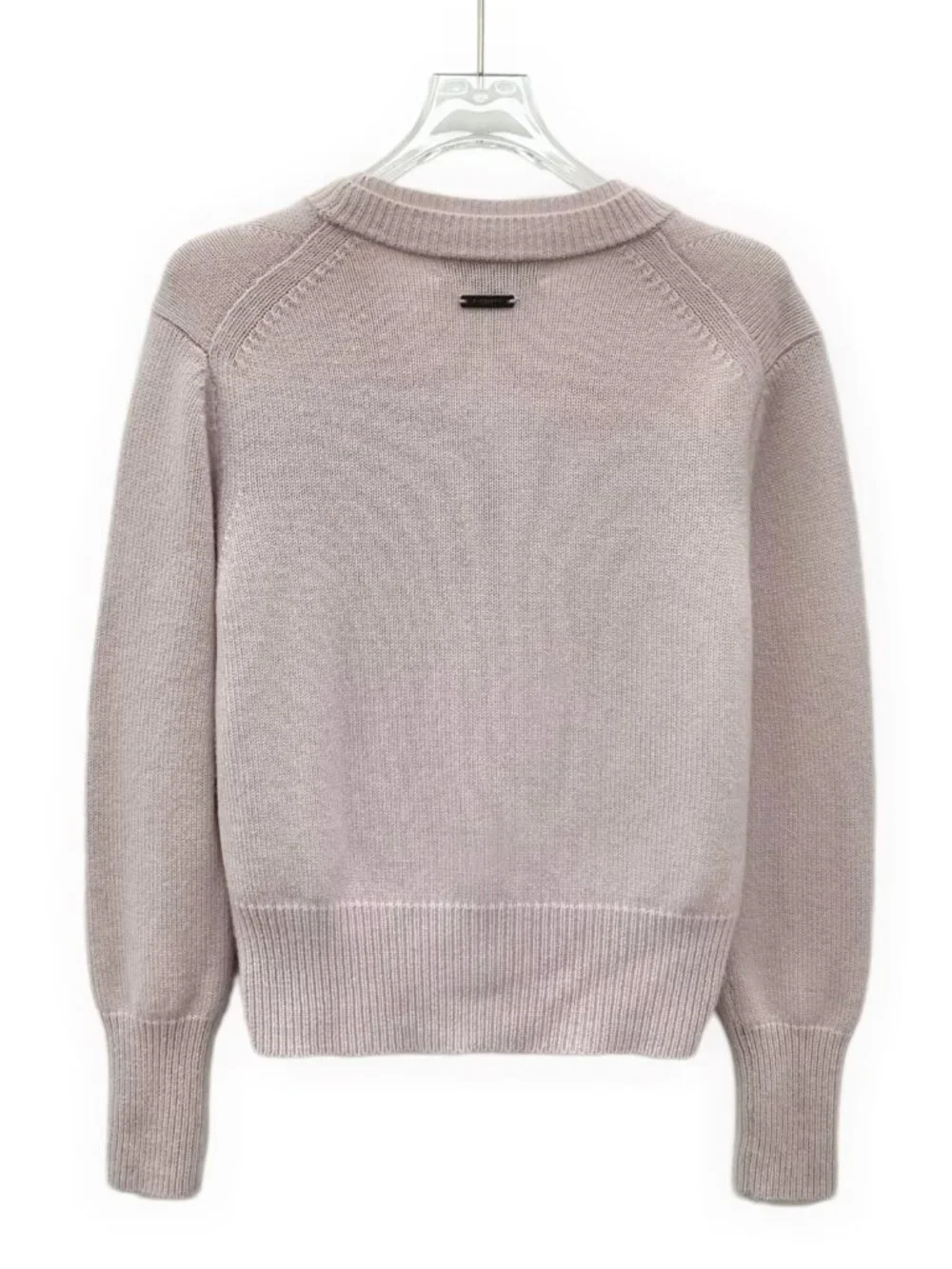 J30610 Burberry pink cashmere V-neck knitted cardigan jacket M size 95 new - Picture 2 of 8